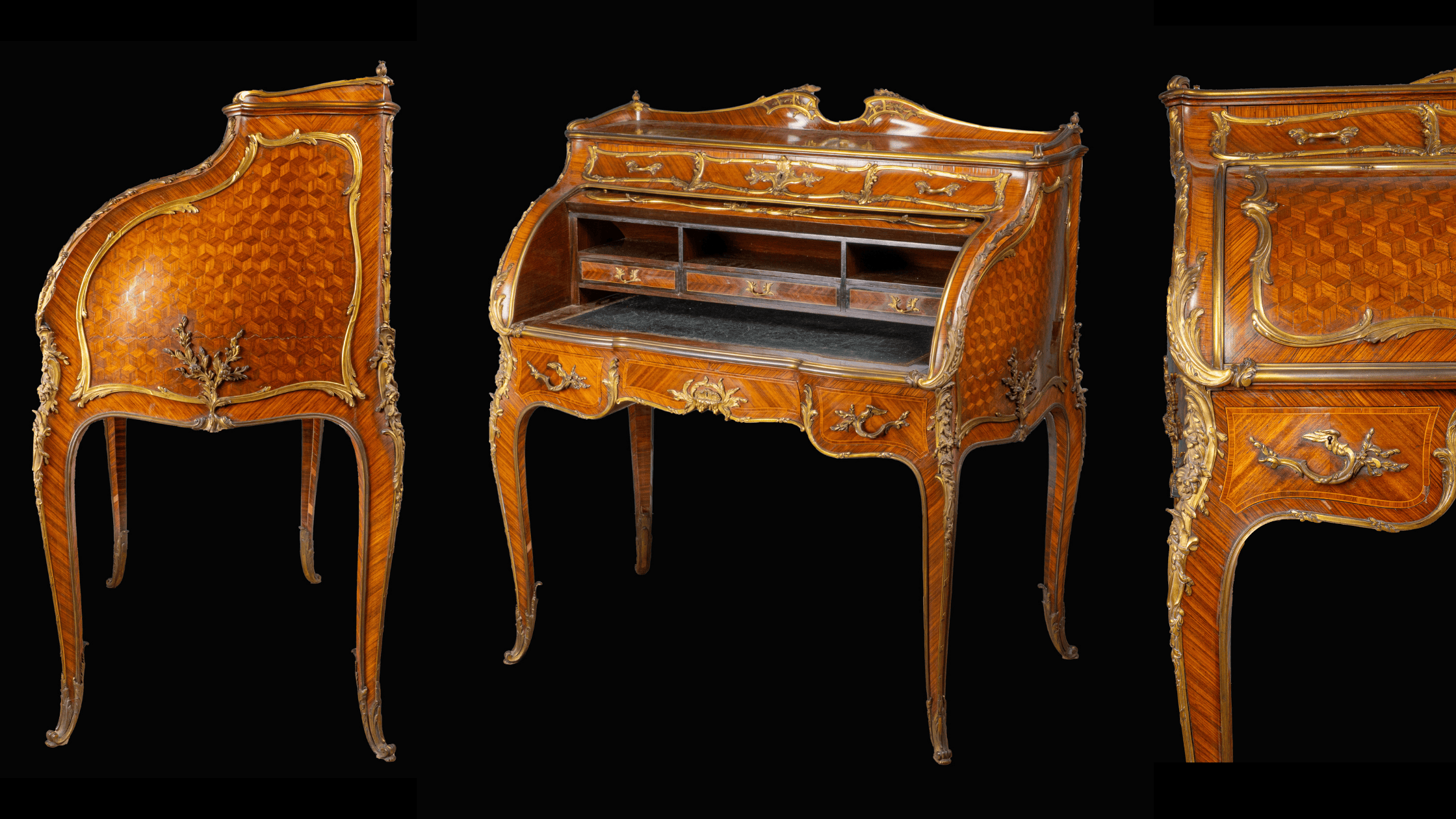 Francois Linke bureau a cylindre